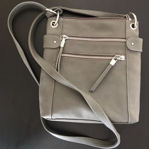 Gray Cross body Purse
